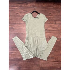 Les Lunes Olive Green Romper, Sz Medium